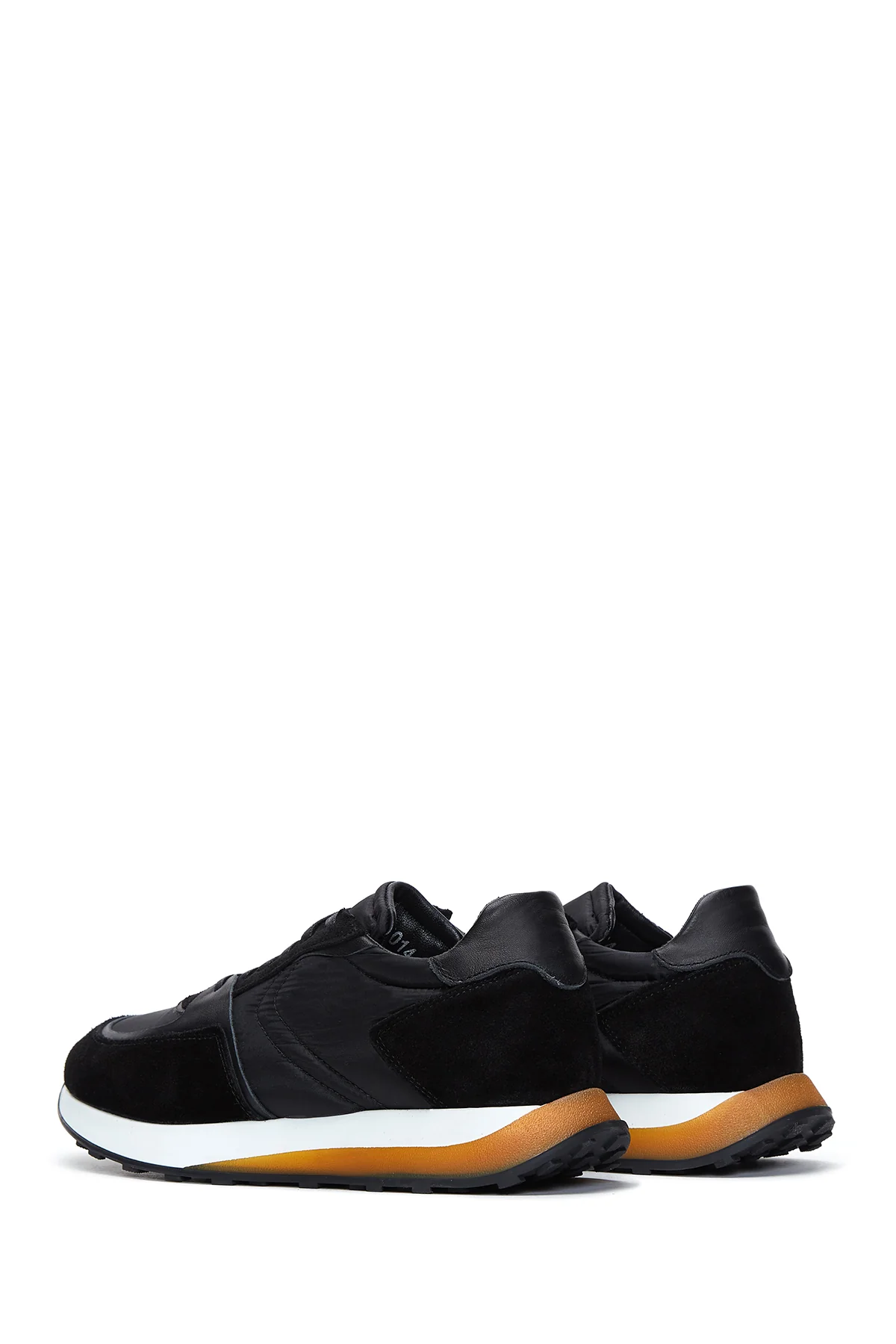 Erkek Deri Süet Detaylı Sneaker - Image 4