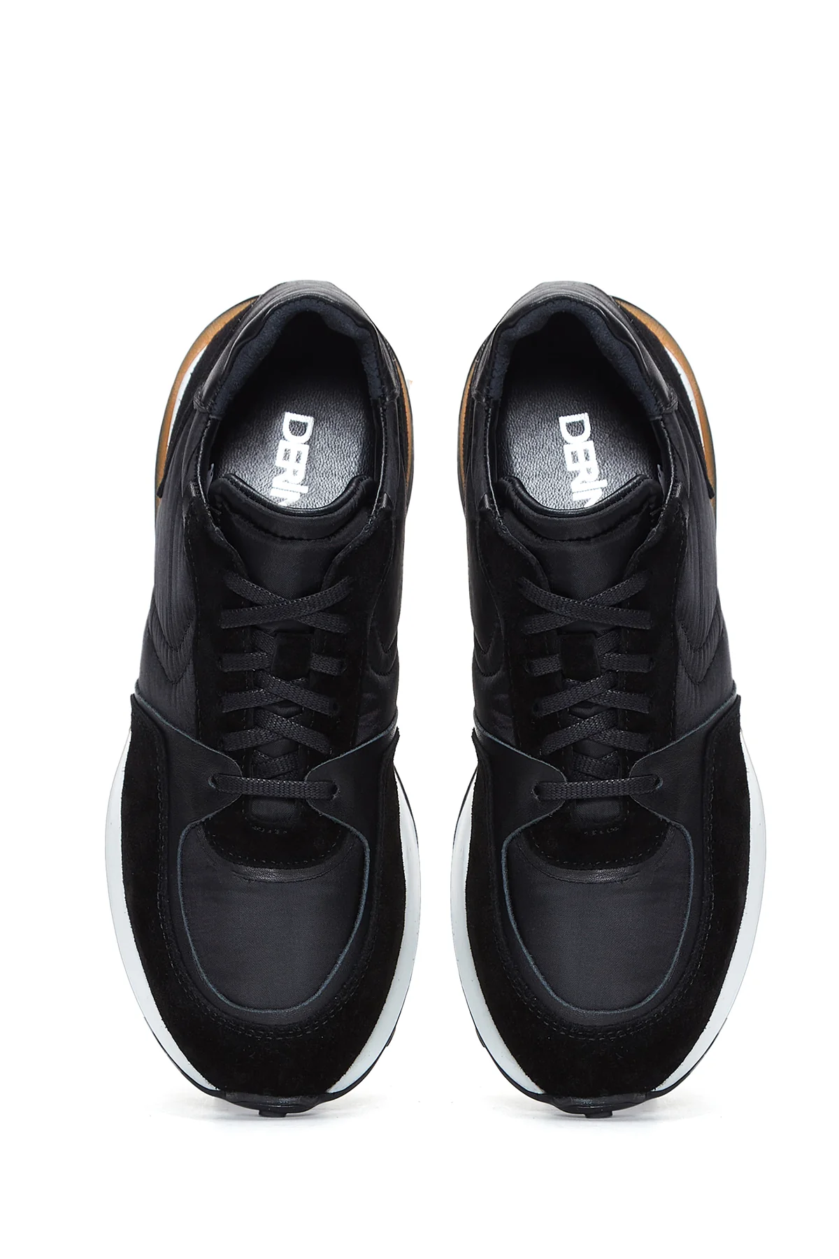 Erkek Deri Süet Detaylı Sneaker - Image 5