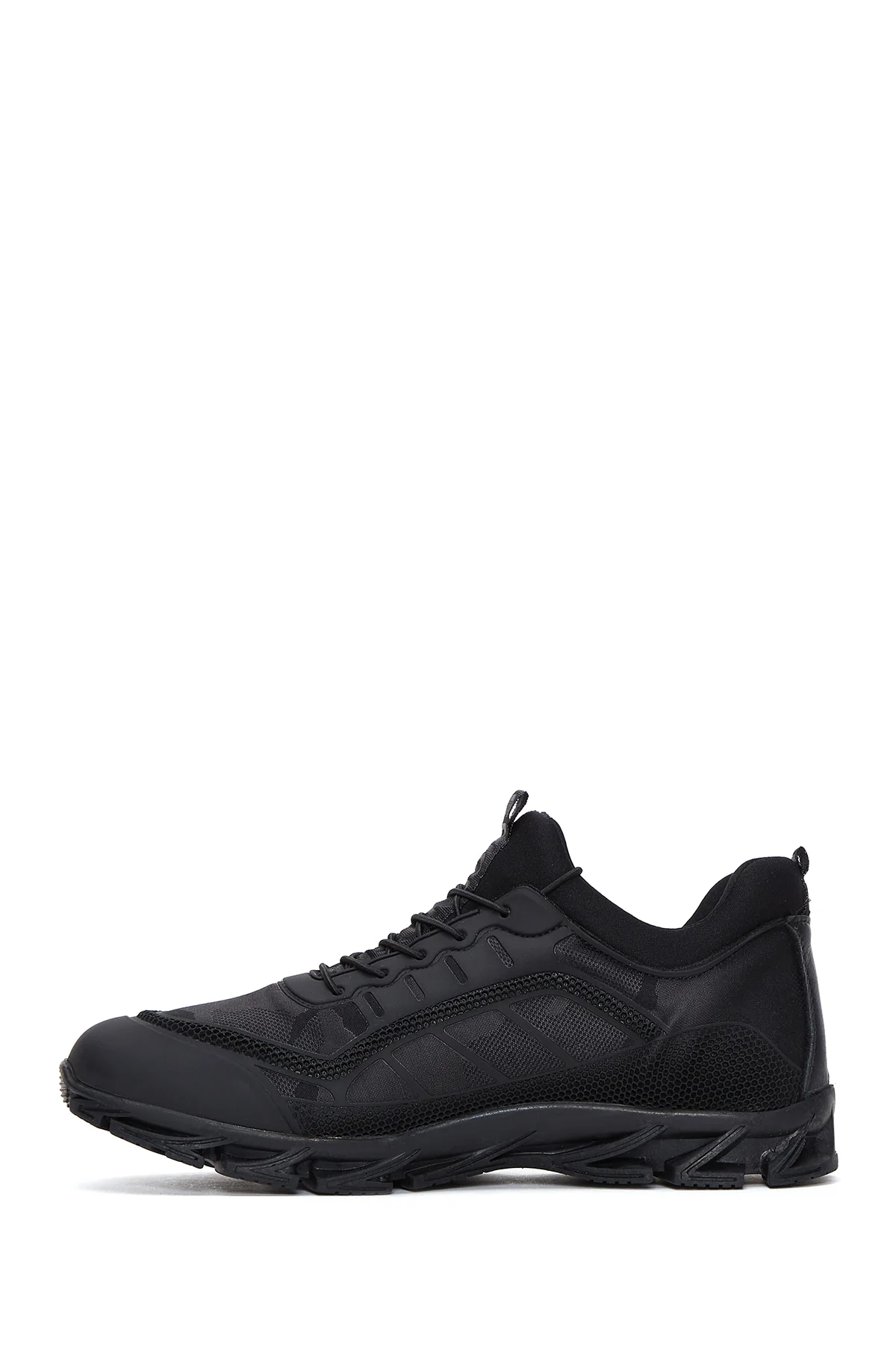 Erkek Fileli Deri Sneaker - Image 2