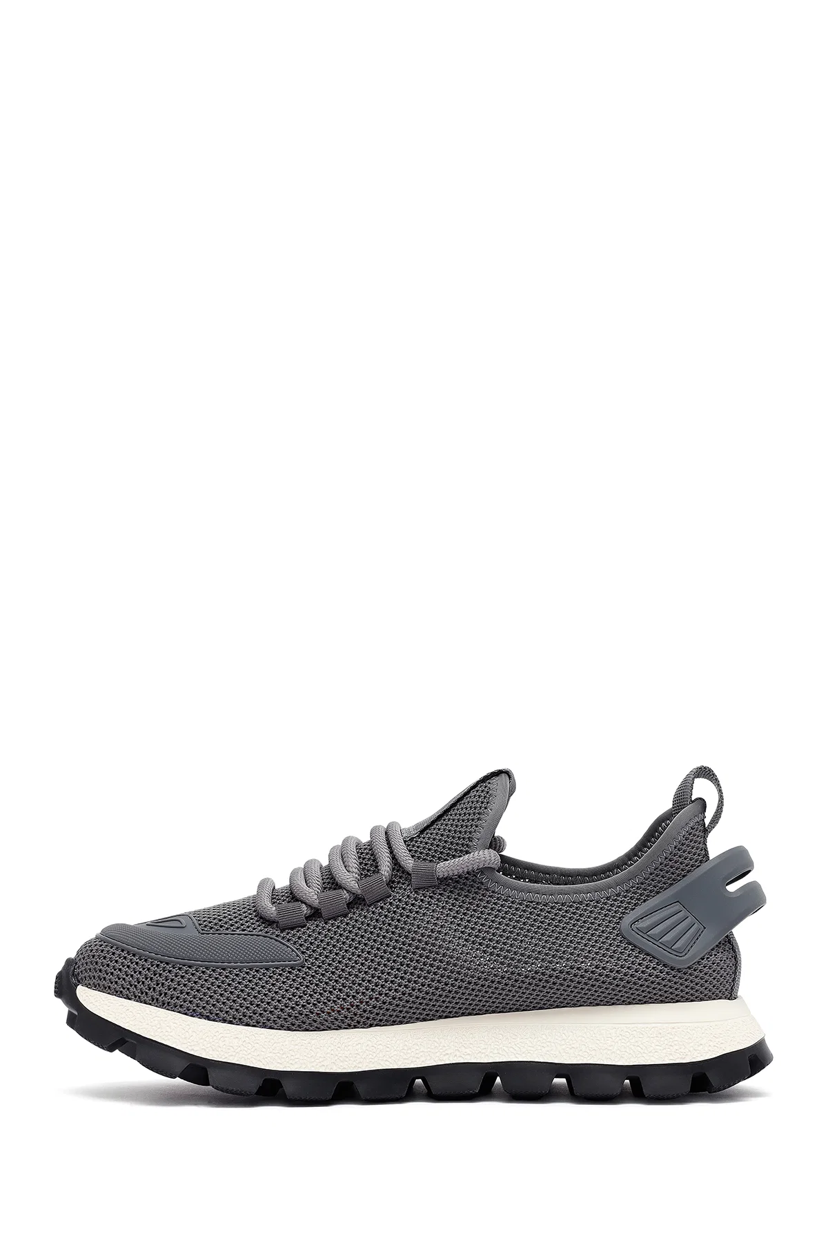 Derimod Zero Erkek Gri Bağcıklı Kalın Tabanlı Kumaş Sneaker - Image 2