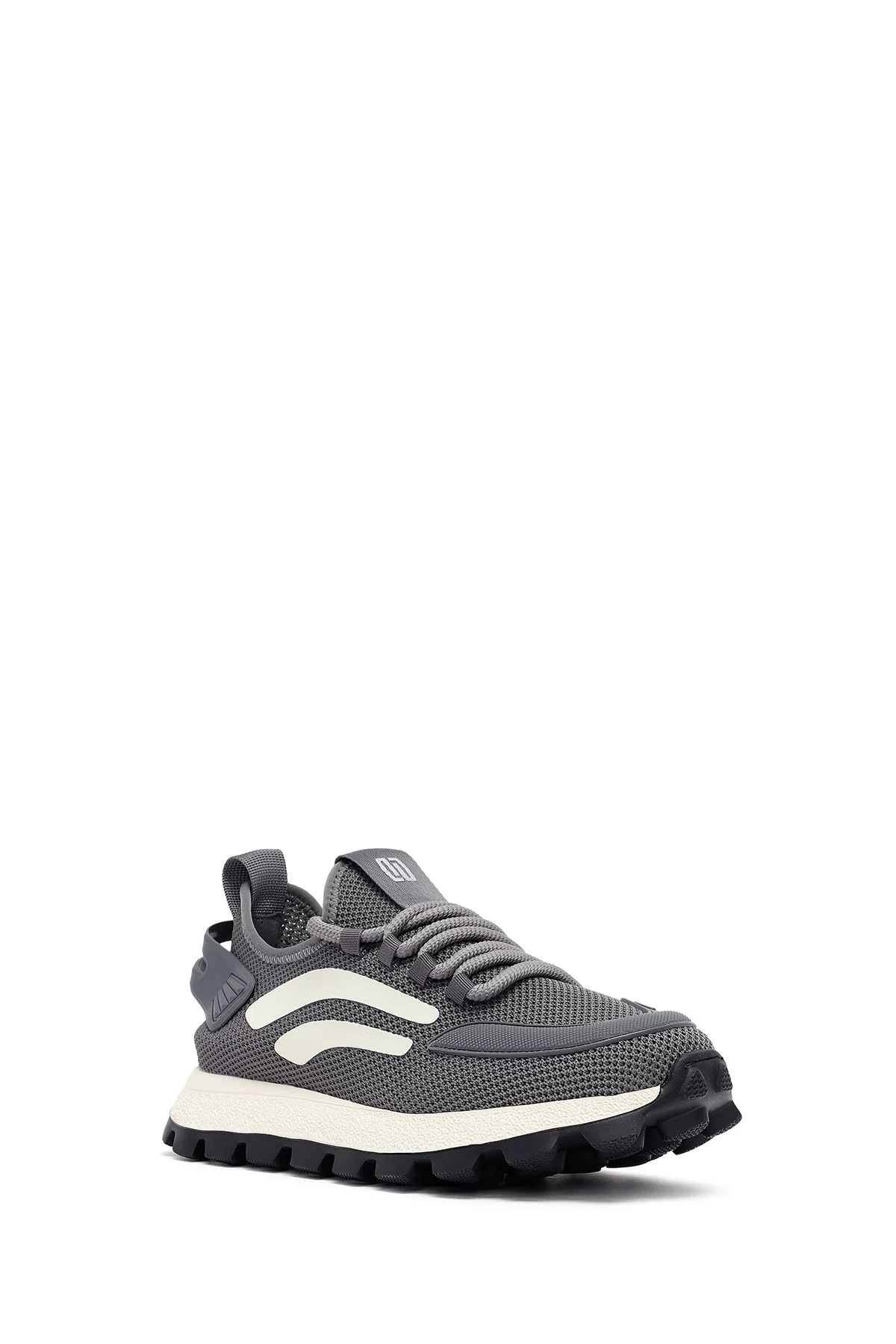 Derimod Zero Erkek Gri Bağcıklı Kalın Tabanlı Kumaş Sneaker - Image 6