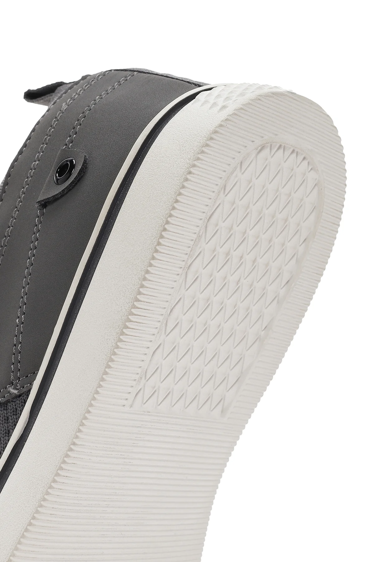 Erkek Gri Bağcıklı Kumaş Sneaker - Image 9