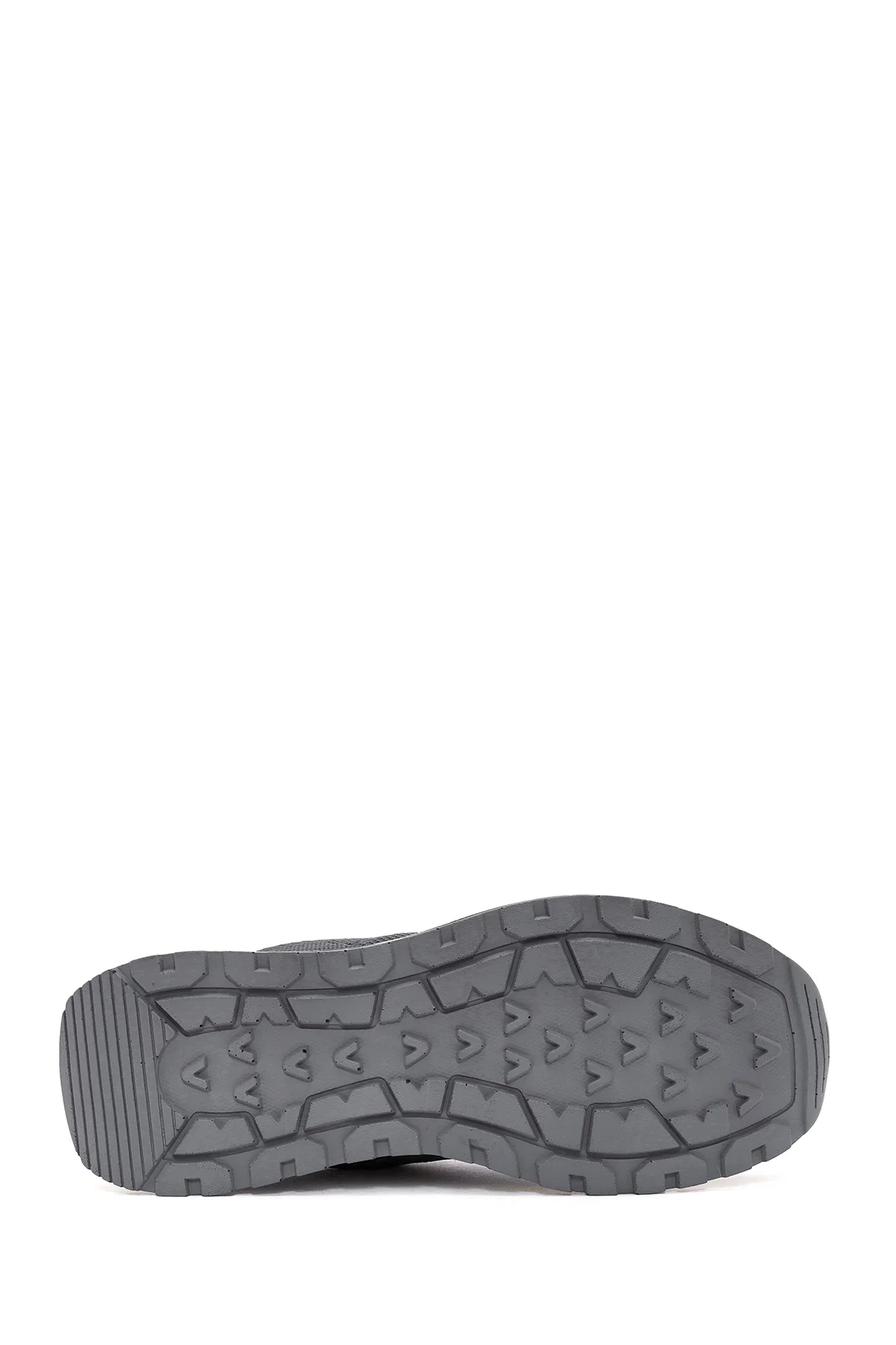 Erkek Gri Bağcıklı Kumaş Sneaker - Image 4