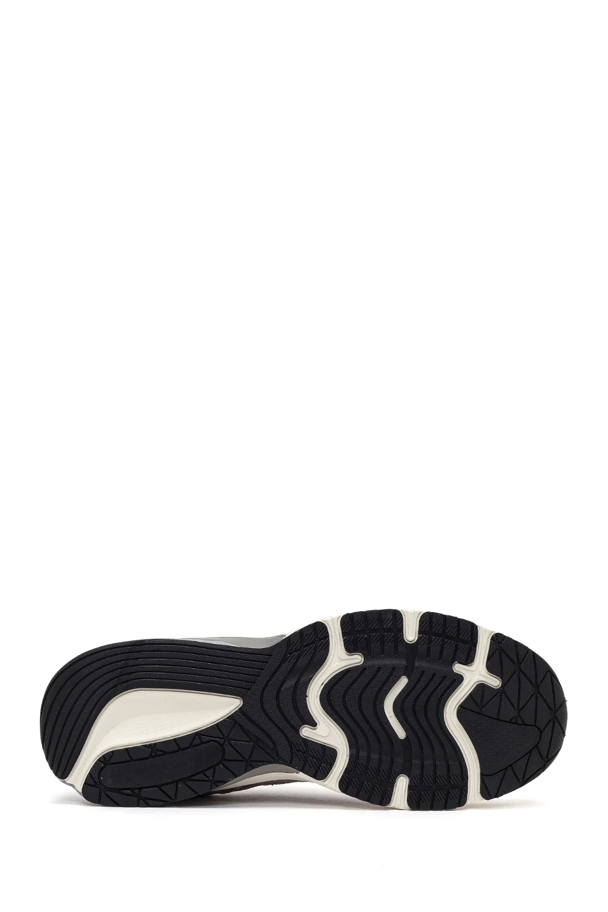 Erkek Gri Kalın Tabanlı Bağcıklı Deri Sneaker - Image 6
