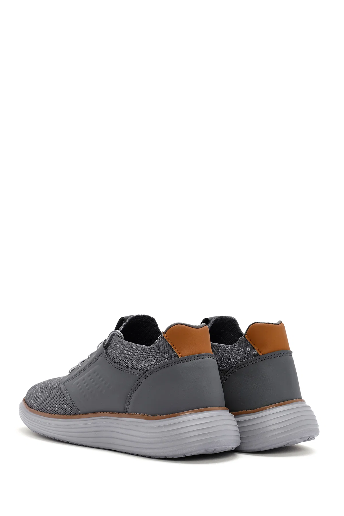 Erkek Gri Kumaş Sneaker - Image 5