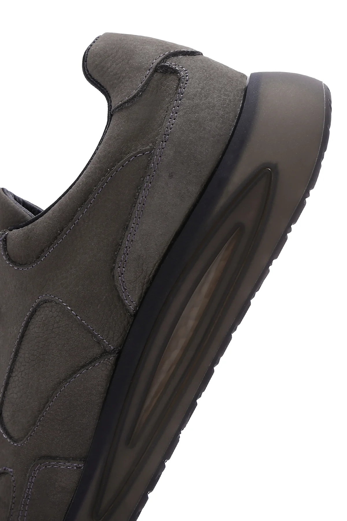 Erkek Gri Nubuk Deri Sneaker - Image 7