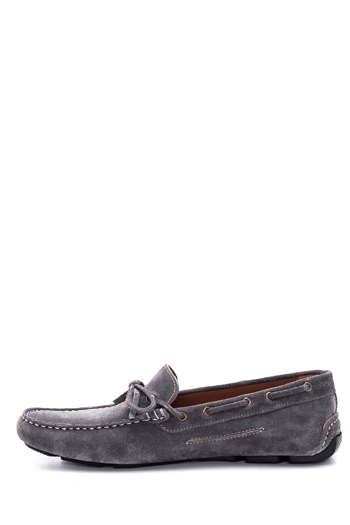 Erkek Gri Süet Deri Casual Loafer - Image 2