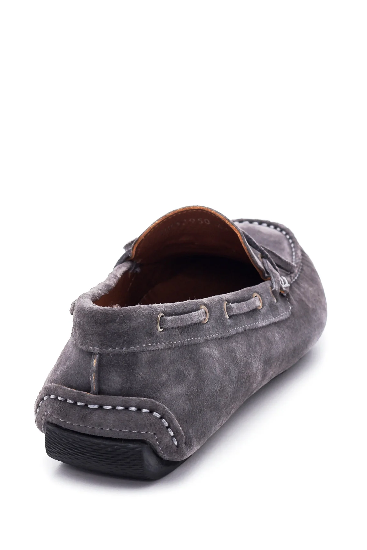 Erkek Gri Süet Deri Casual Loafer - Image 5