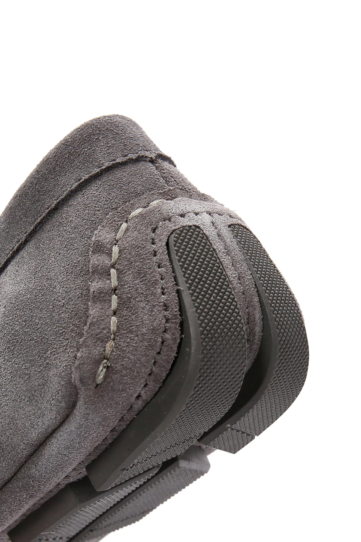 Erkek Gri Süet Deri Casual Loafer - Image 9