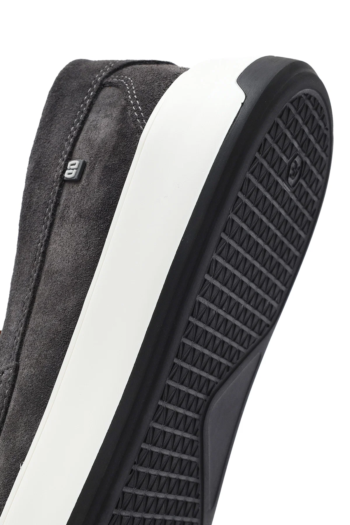 Erkek Gri Süet Deri Casual Loafer - Image 8