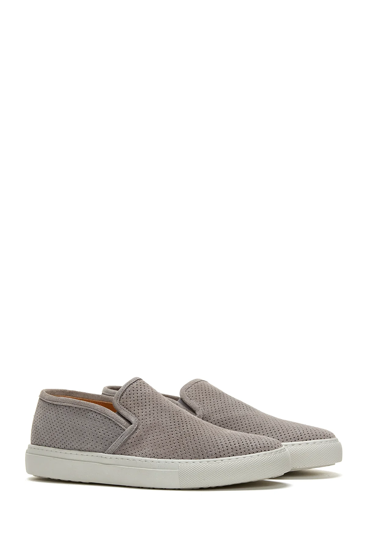 Erkek Gri Süet Deri Spor Loafer - Image 3