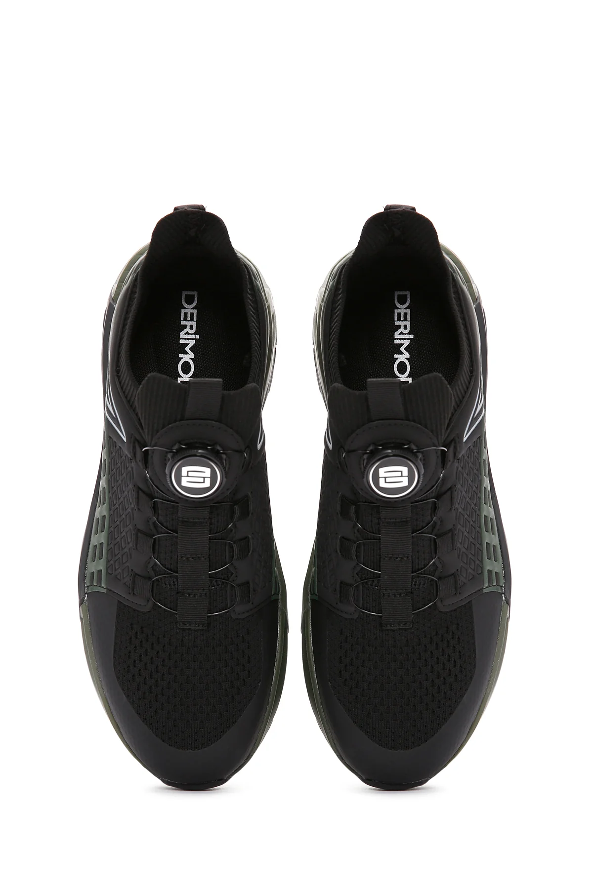 Erkek Haki Bağcık Mekanizmalı Kalın Tabanlı Deri Sneaker - Image 7