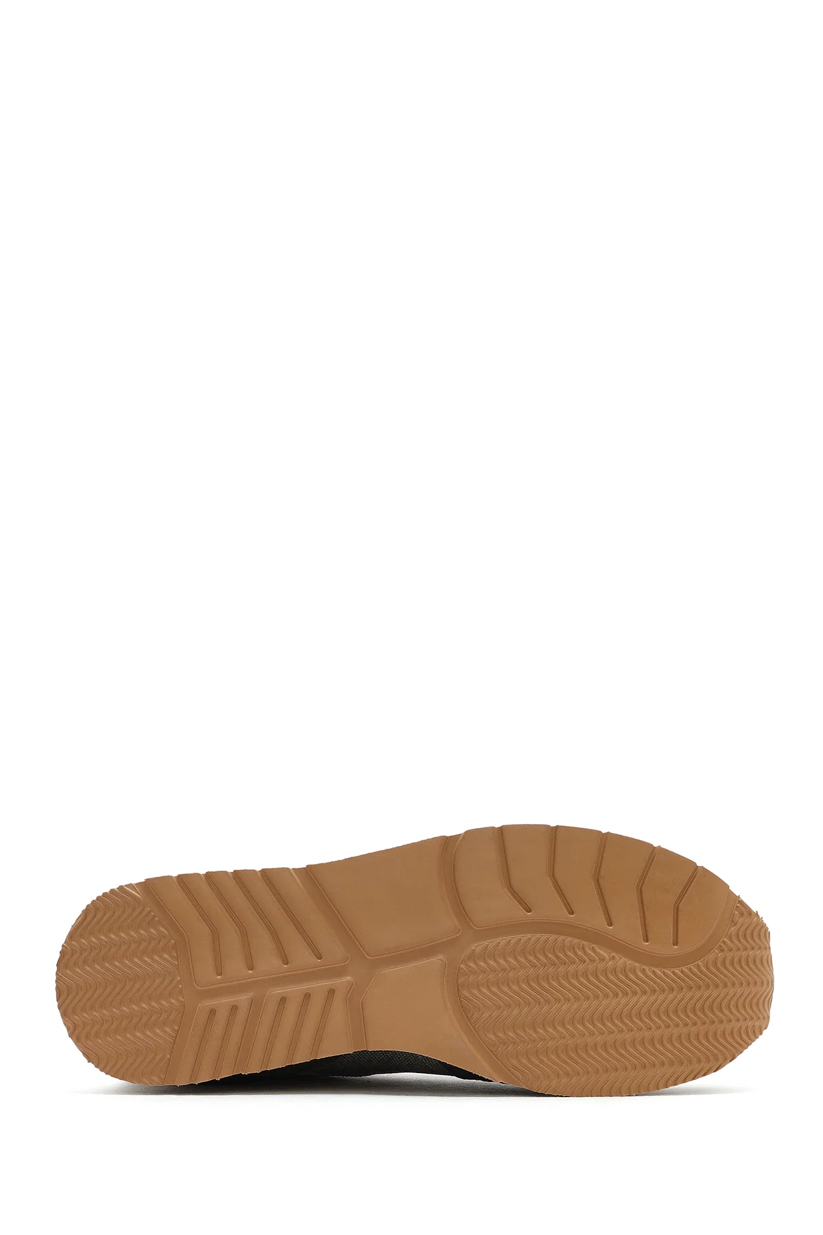 Erkek Haki Bağcıklı Deri Casual Sneaker - Image 4