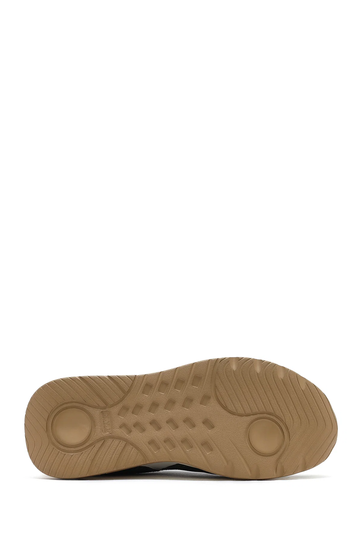 Erkek Haki Bağcıklı Kalın Tabanlı Deri Sneaker - Image 4