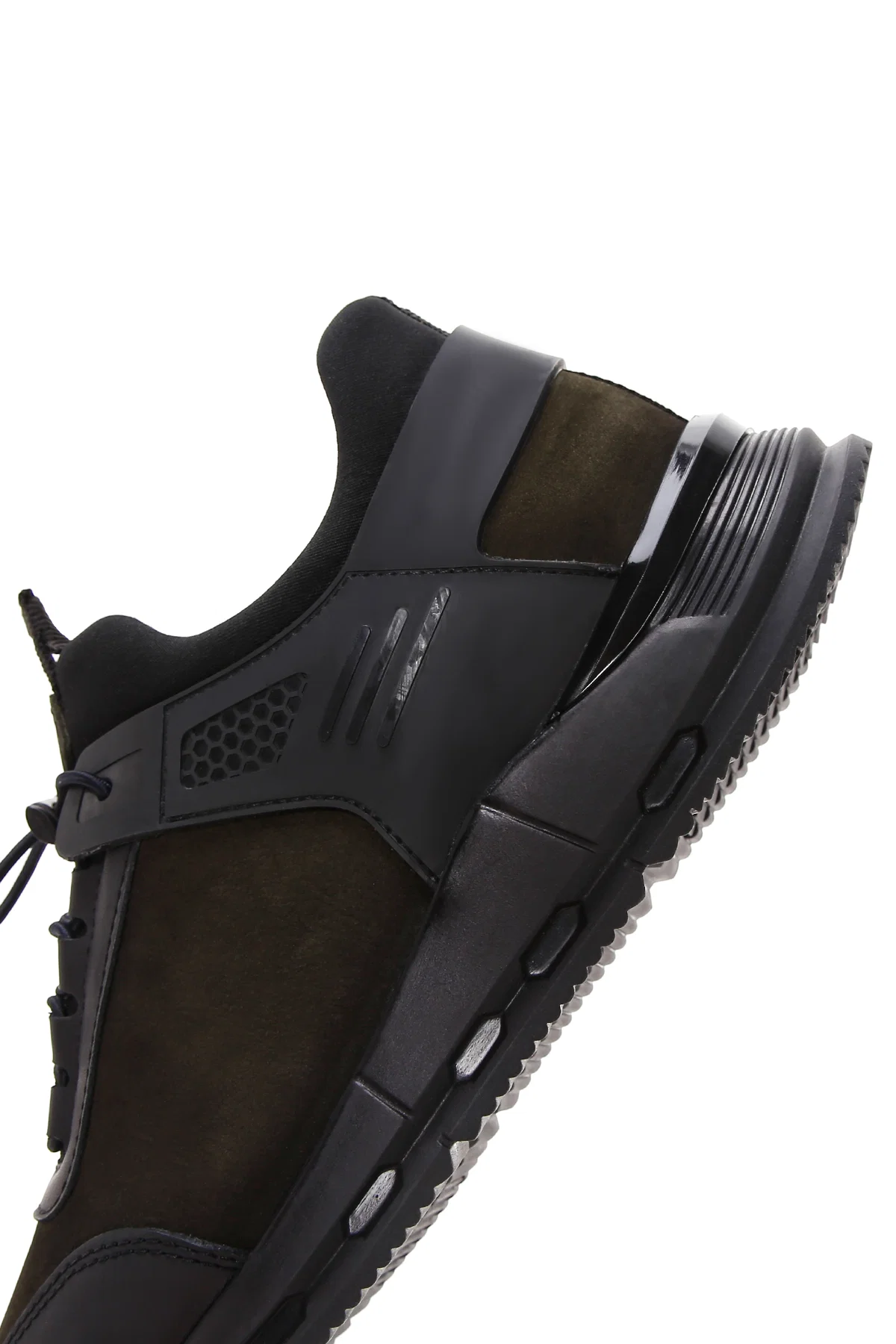 Erkek Haki Bağcıklı Nubuk Deri Sneaker - Image 7
