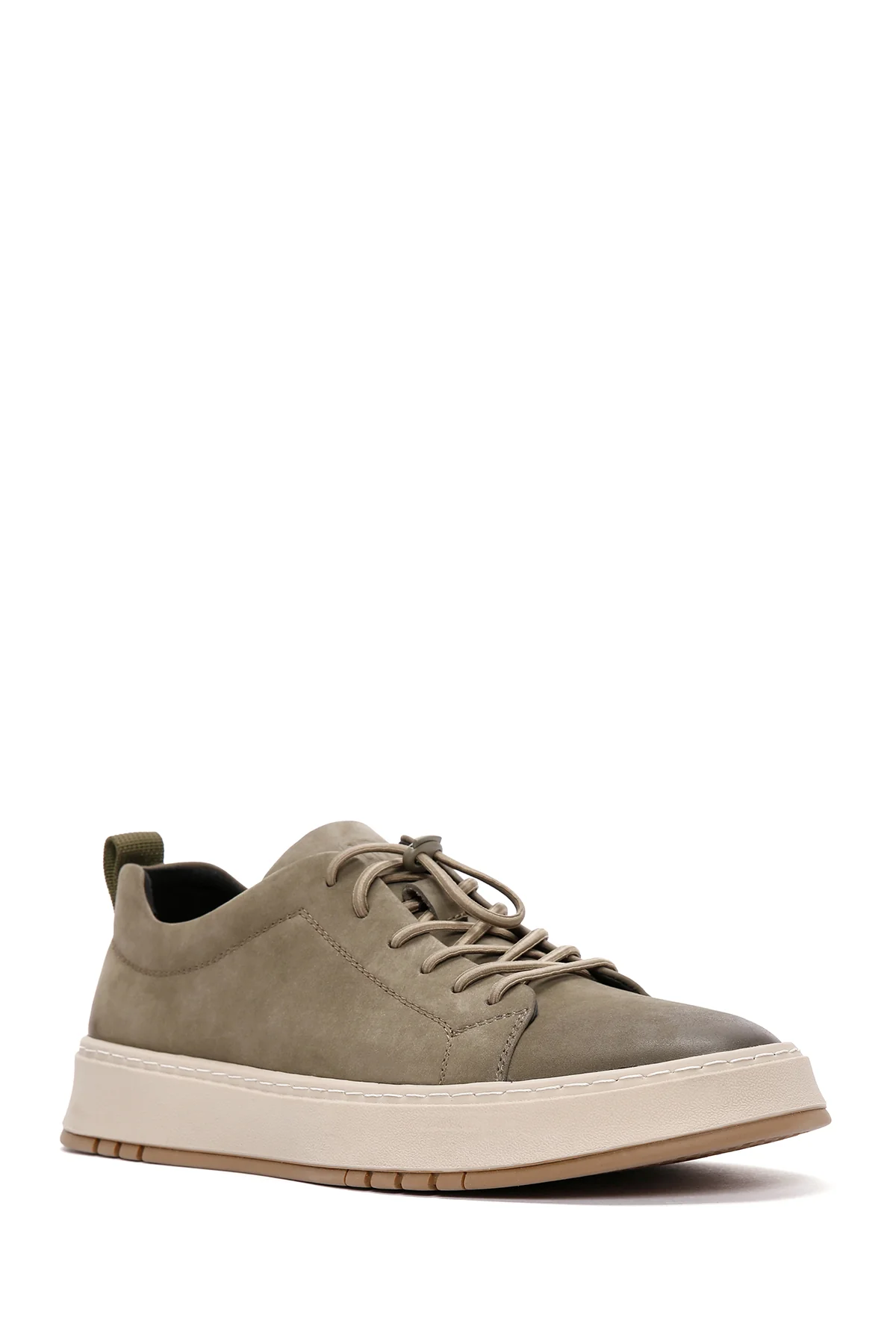Erkek Haki Bağcıklı Nubuk Deri Sneaker - Image 8
