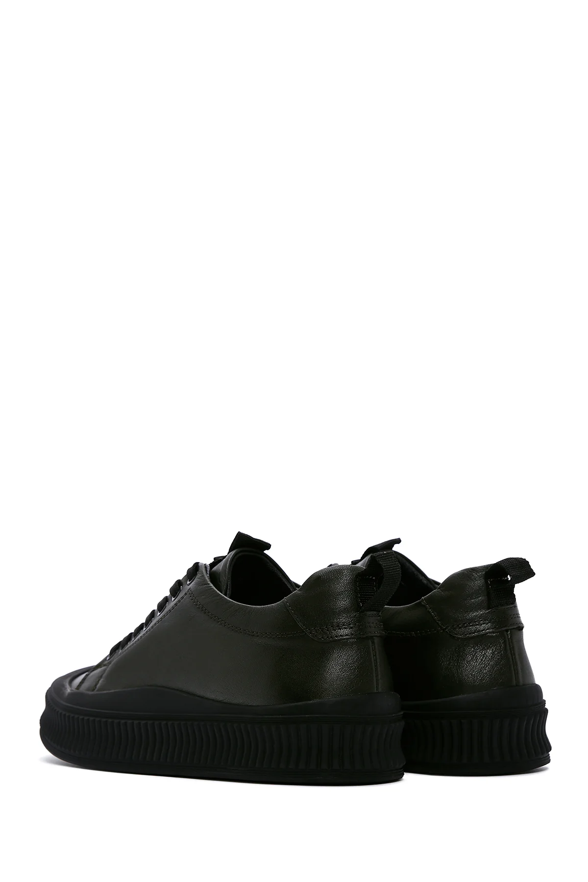 Erkek Haki Deri Sneaker - Image 5