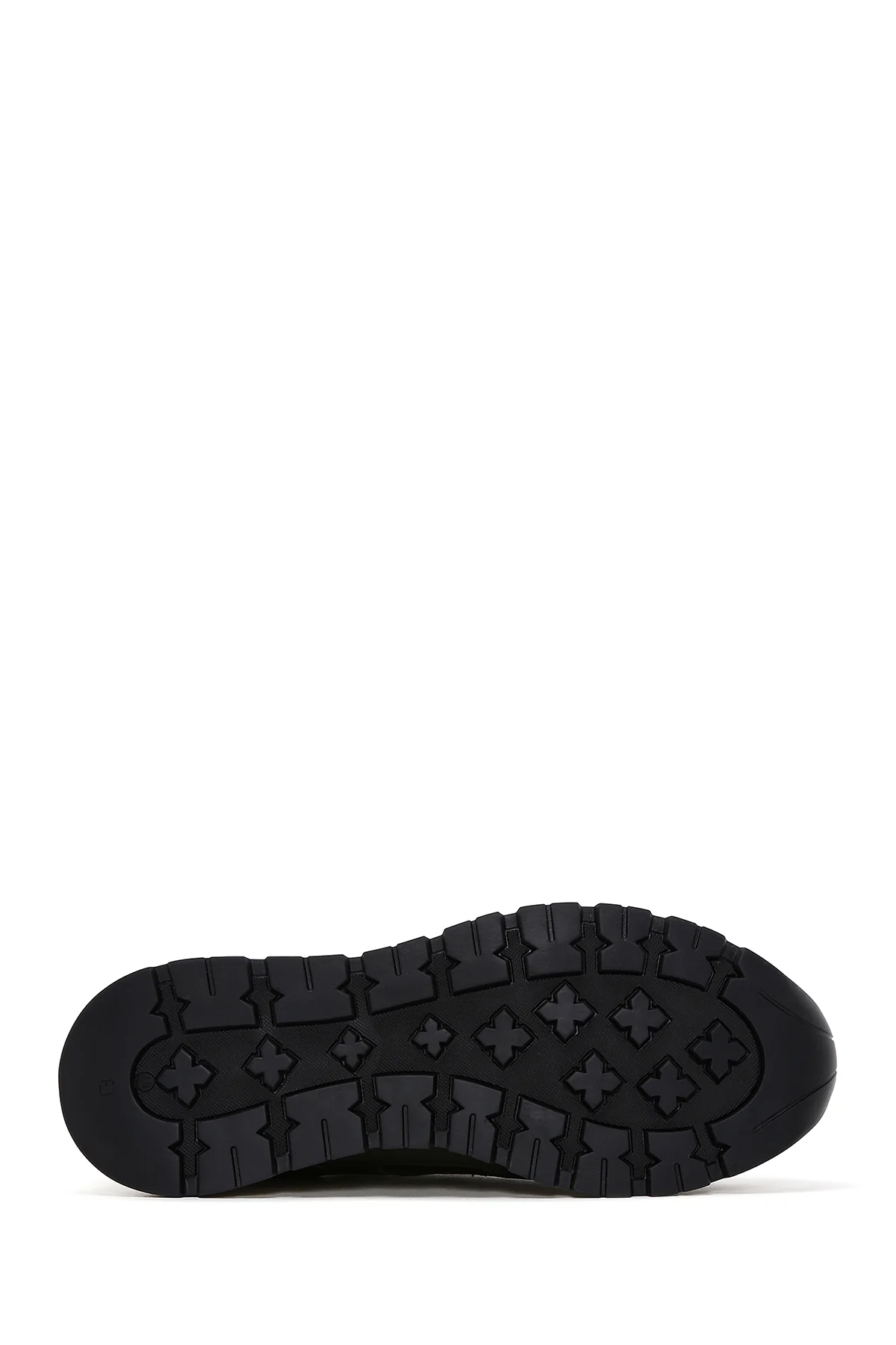 Erkek Haki Deri Süet Detaylı Kalın Tabanlı Sneaker - Image 4