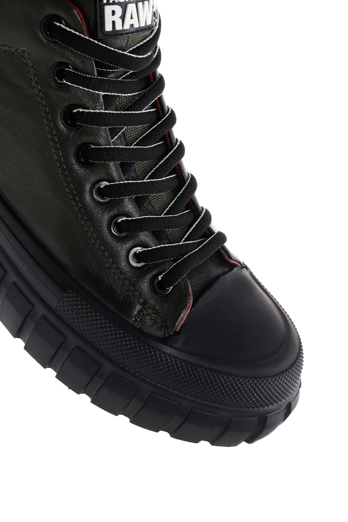 Erkek Haki Kalın Tabanlı Deri Blekli Sneaker Bot - Image 10