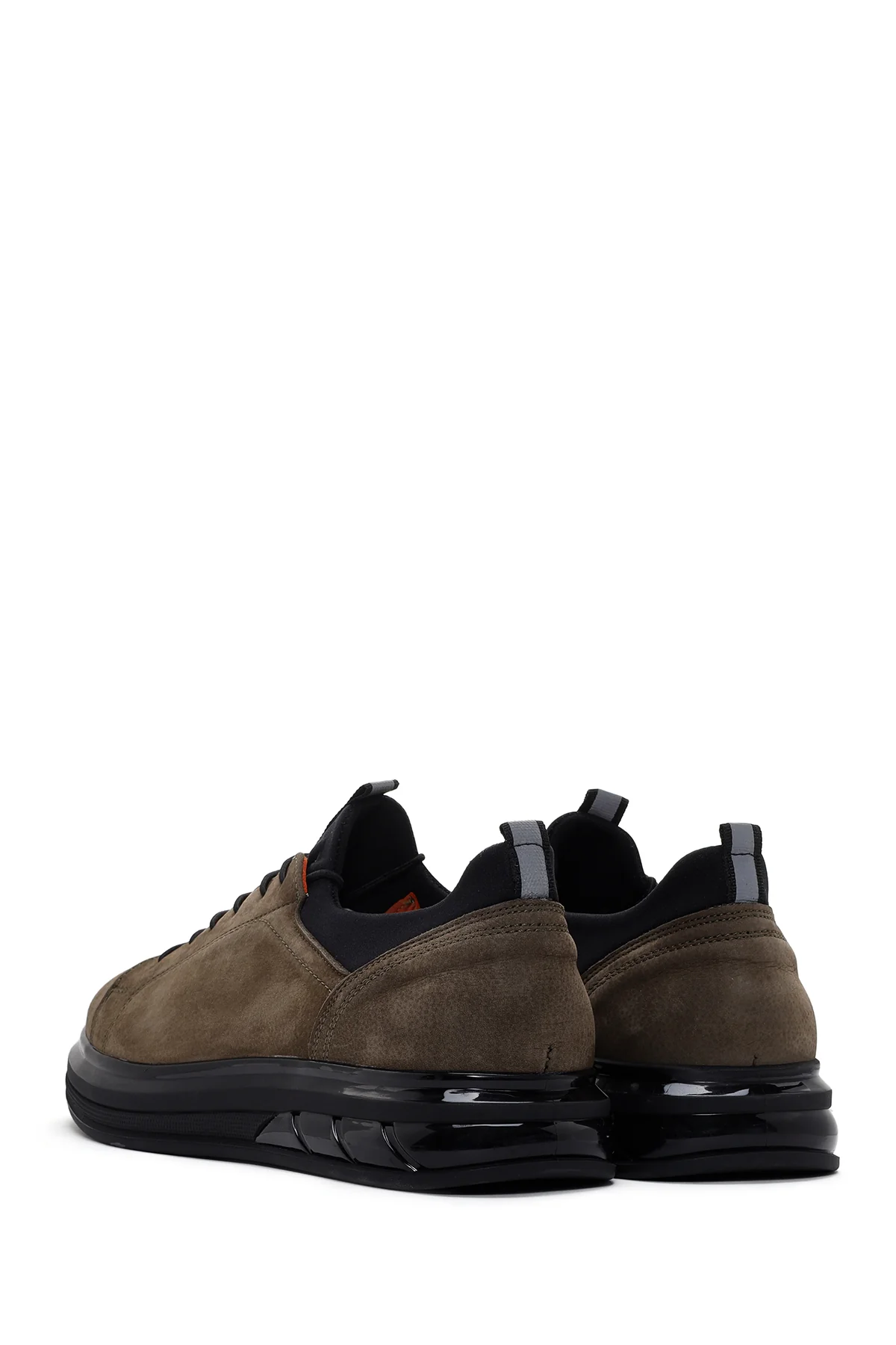Erkek Haki Nubuk Deri Casual Sneaker - Image 5