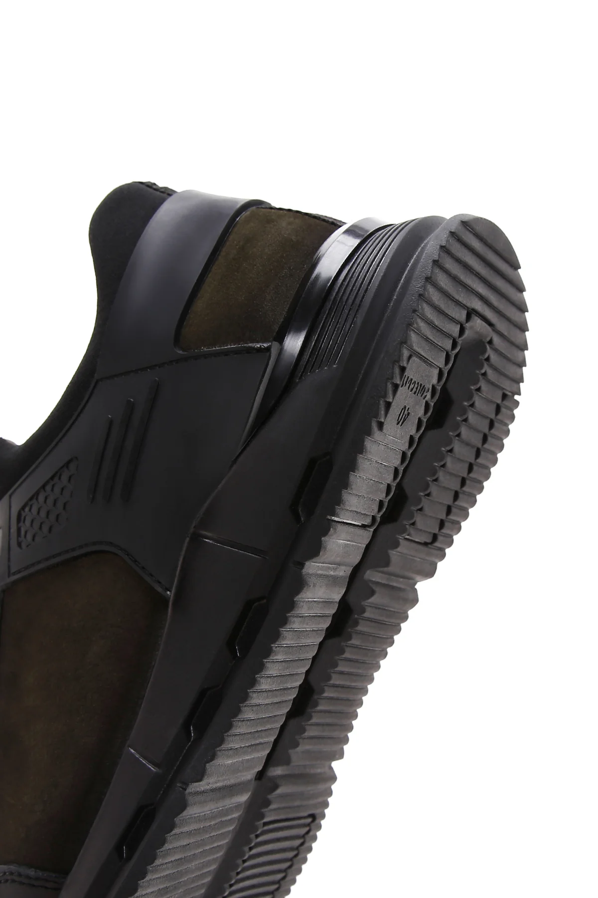 Erkek Haki Nubuk Deri Detaylı Sneaker - Image 8