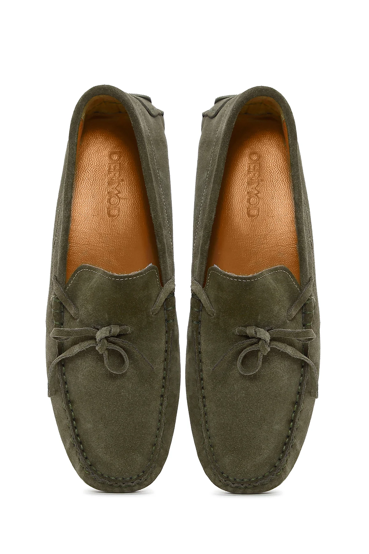Erkek Haki Süet Deri Casual Loafer - Image 6