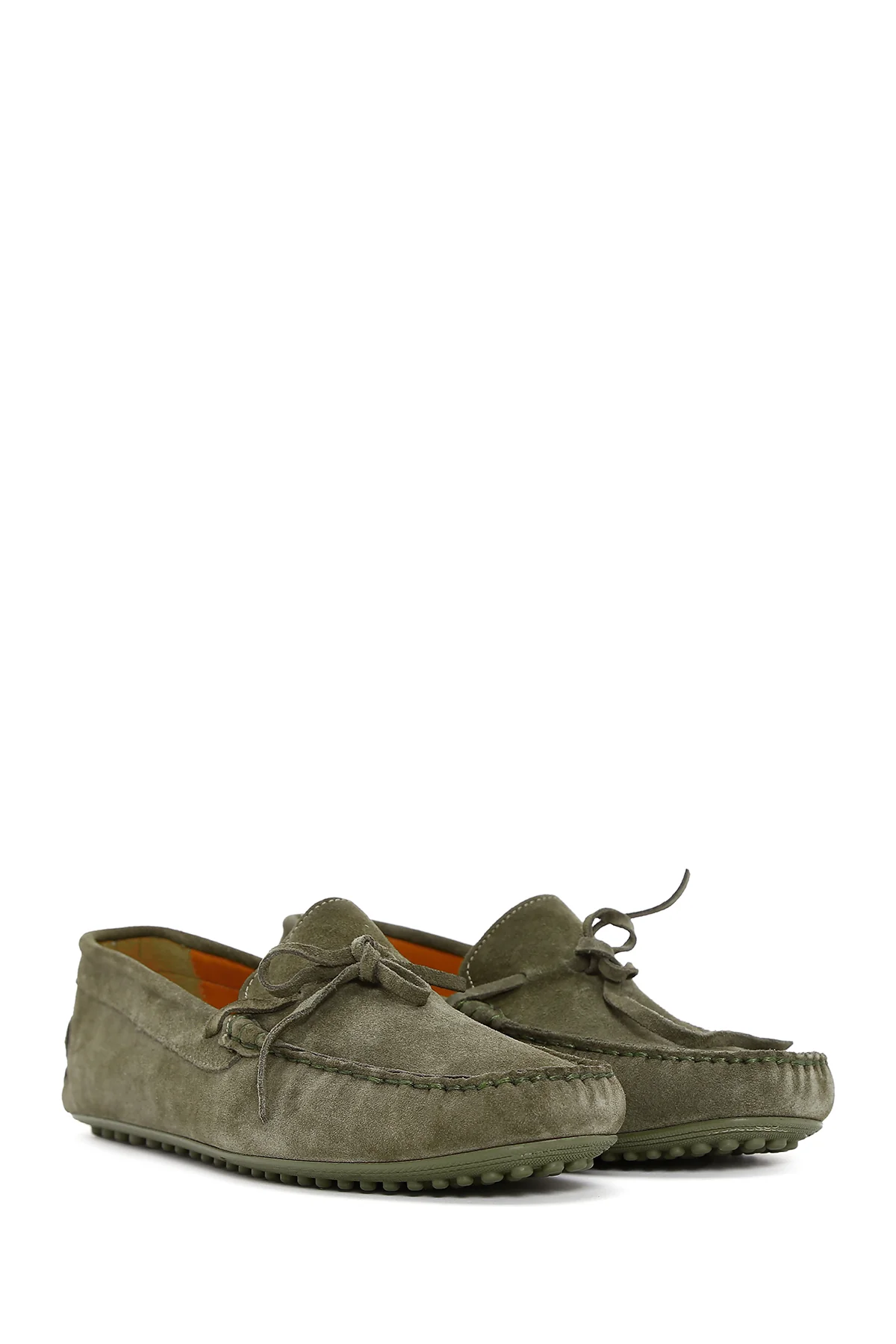 Erkek Haki Süet Deri Casual Loafer - Image 3