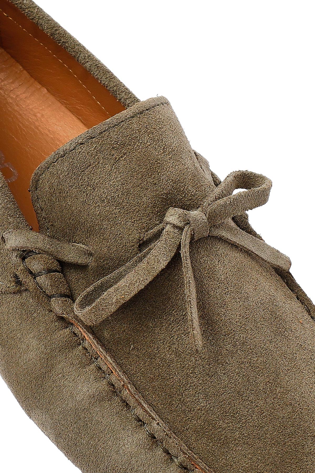 Erkek Haki Süet Deri Loafer - Image 10