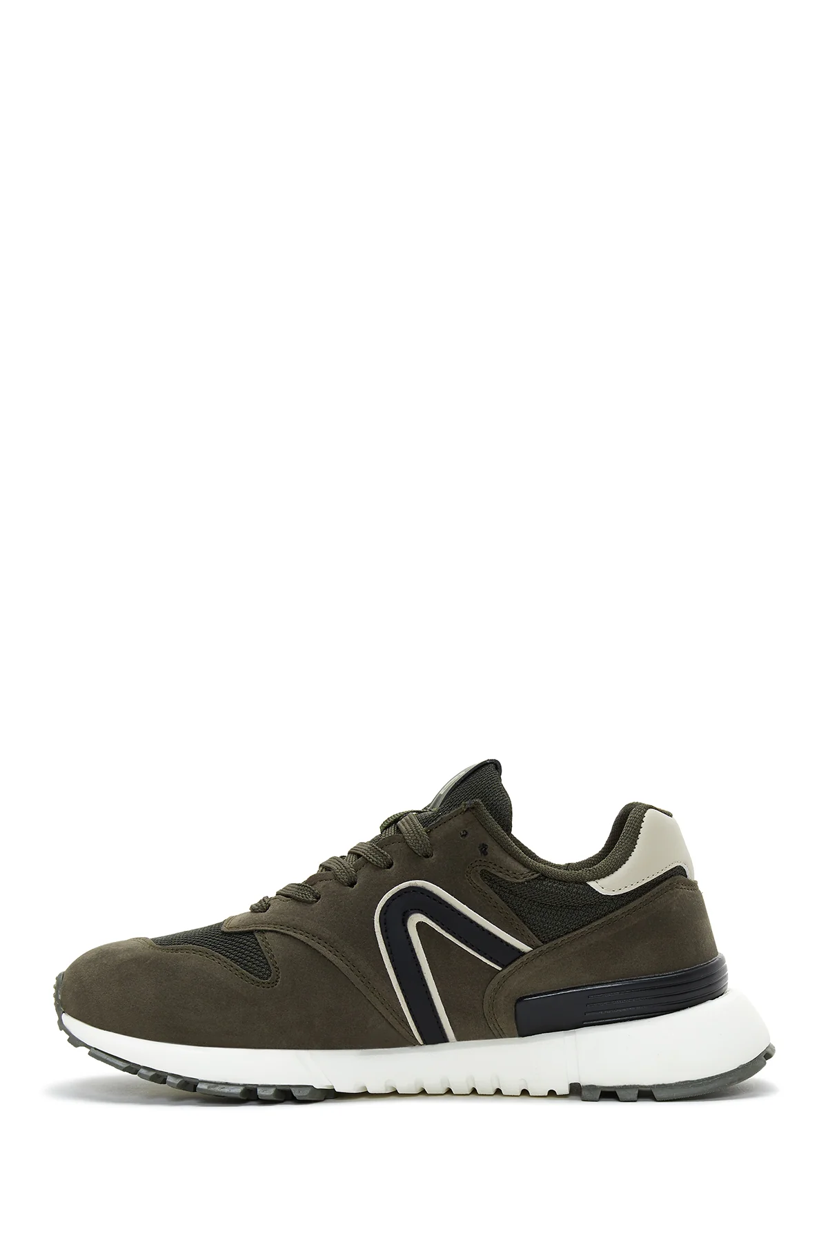 Erkek Haki Süet Deri Sneaker - Image 2