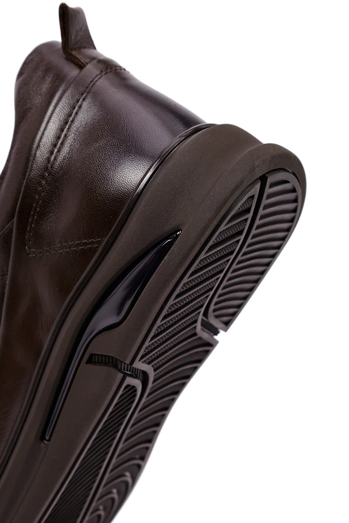 Erkek Kahverengi Bağcıklı Deri Casual Sneaker - Image 11