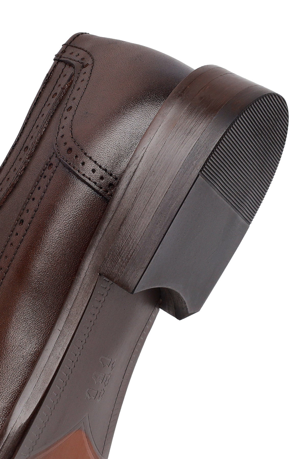 Erkek Kahverengi Bağcıklı Deri Klasik Ayakkabı - Image 8
