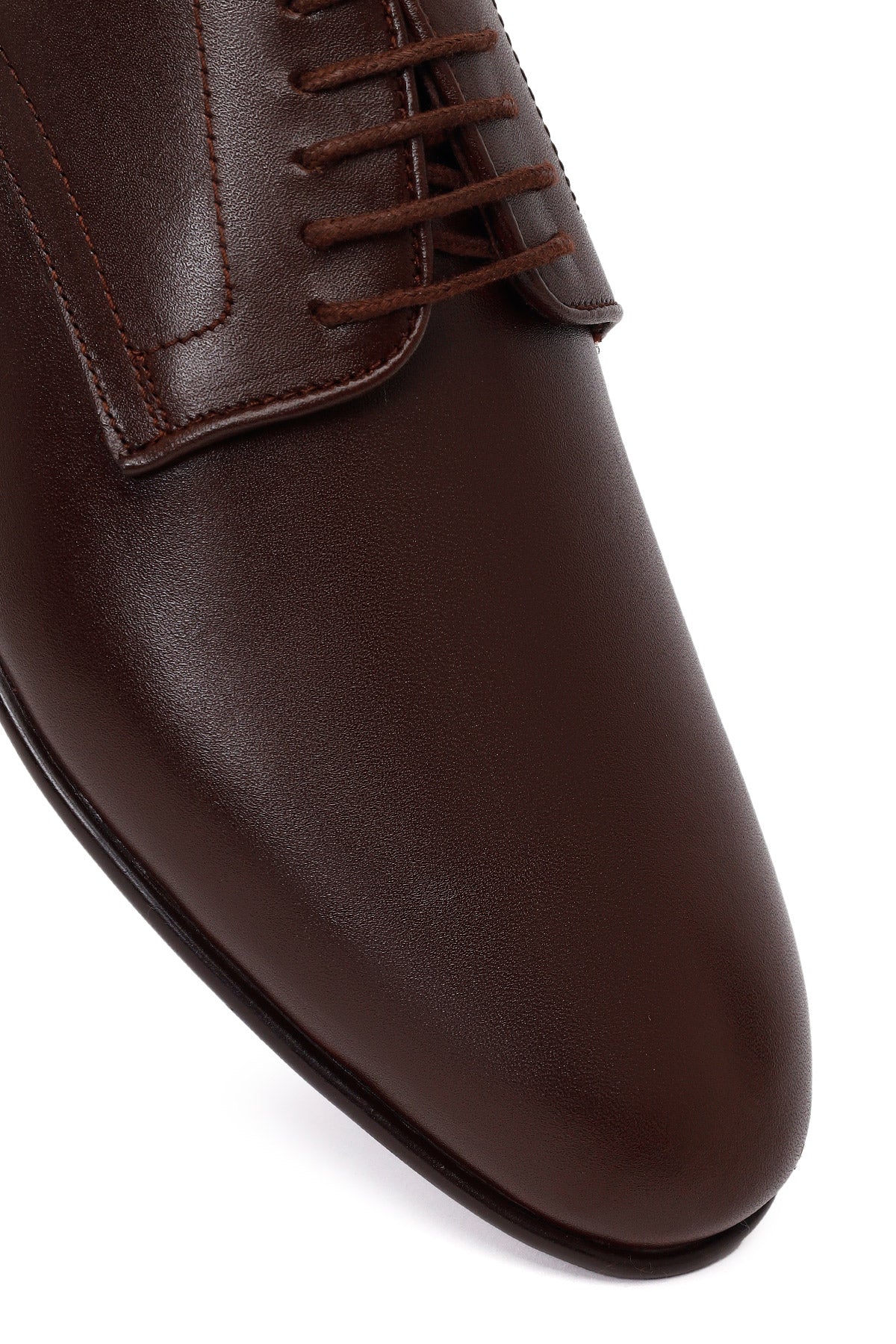Erkek Kahverengi Bağcıklı Deri Klasik Ayakkabı - Image 9