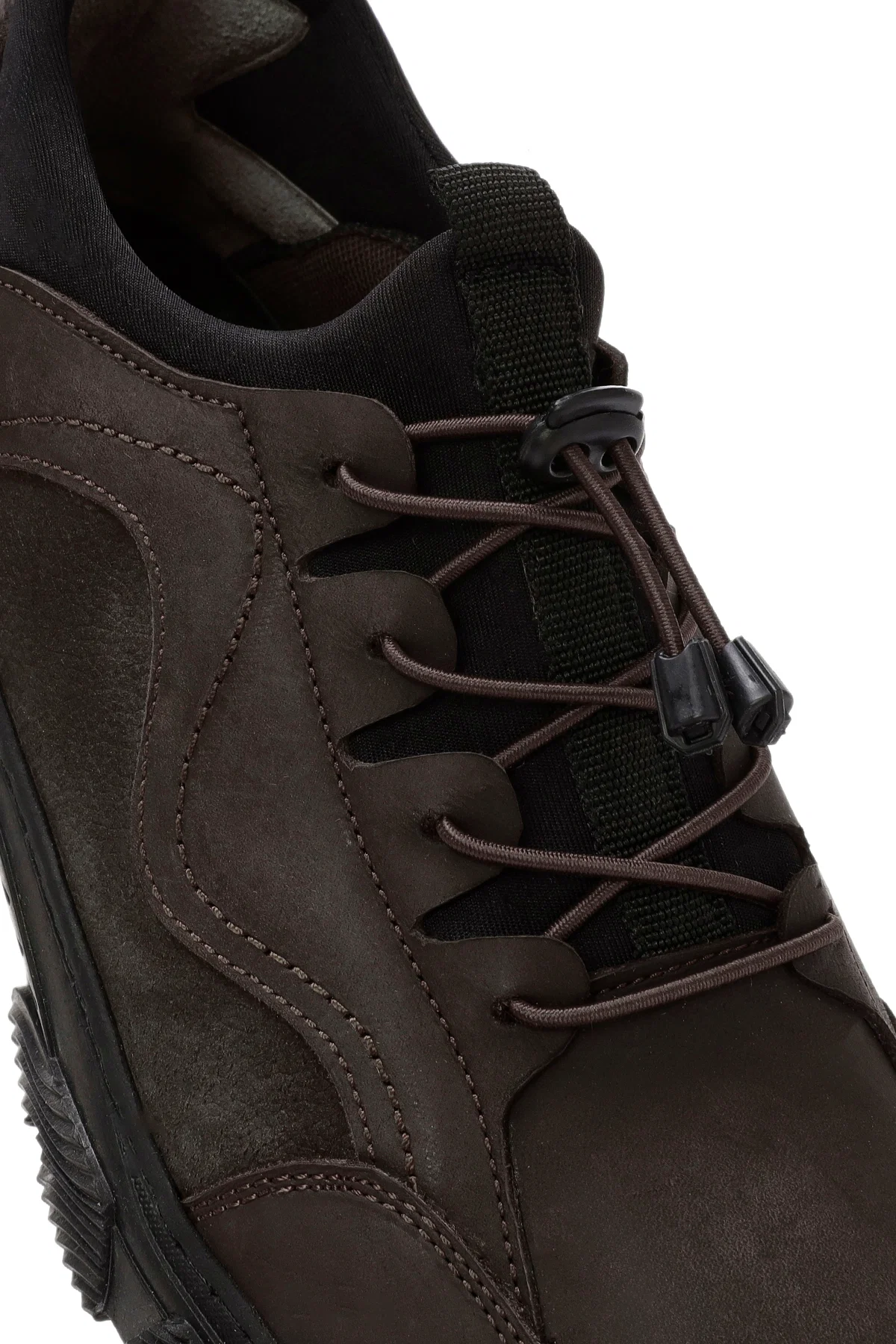 Erkek Kahverengi Bağcıklı Deri Sneaker - Image 9