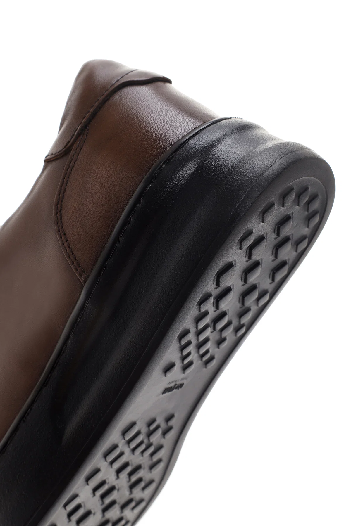 Erkek Kahverengi Bağcıklı Deri Sneaker - Image 8