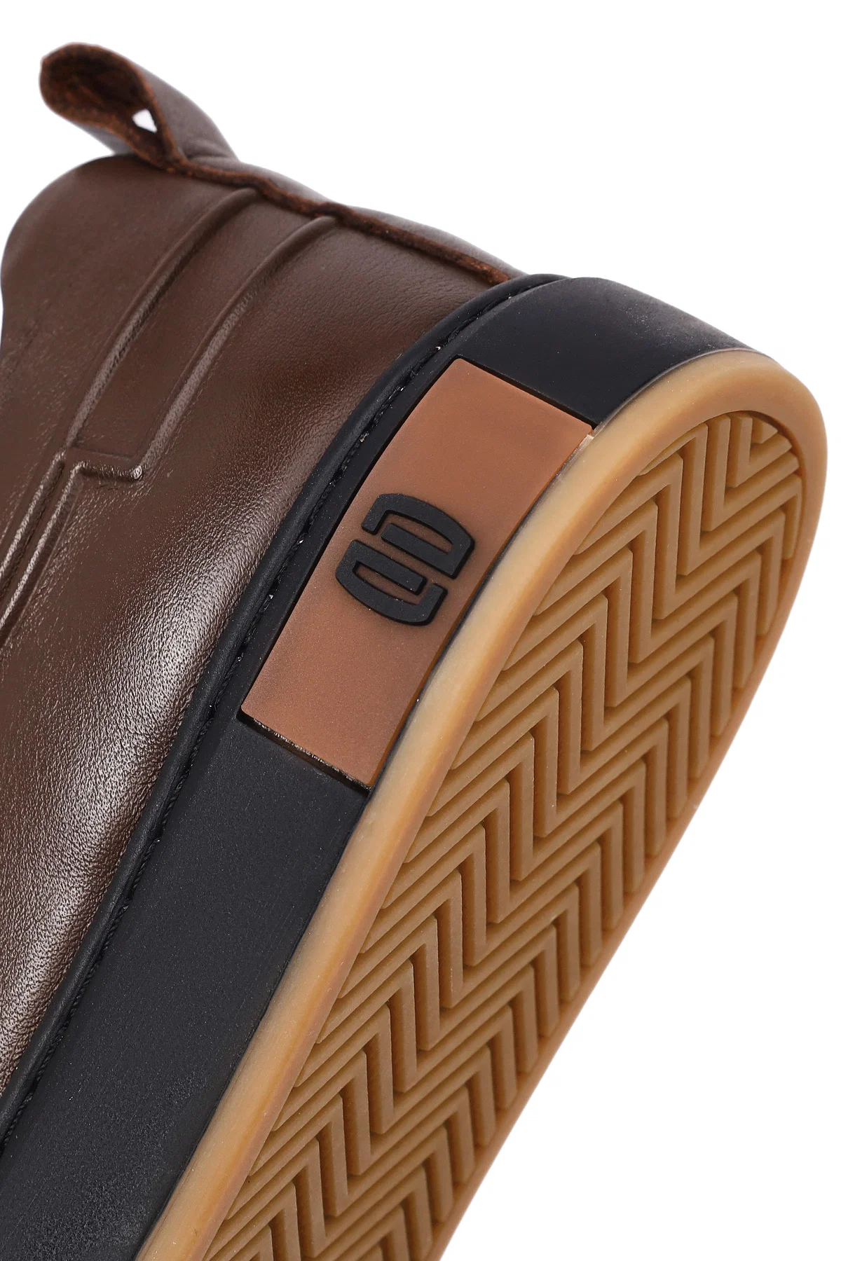 Erkek Kahverengi Bağcıklı Deri Sneaker - Image 9