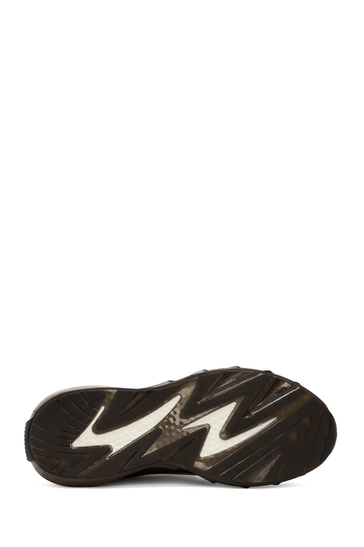 Erkek Kahverengi Bağcıklı Kalın Tabanlı Deri Casual Sneaker - Image 4