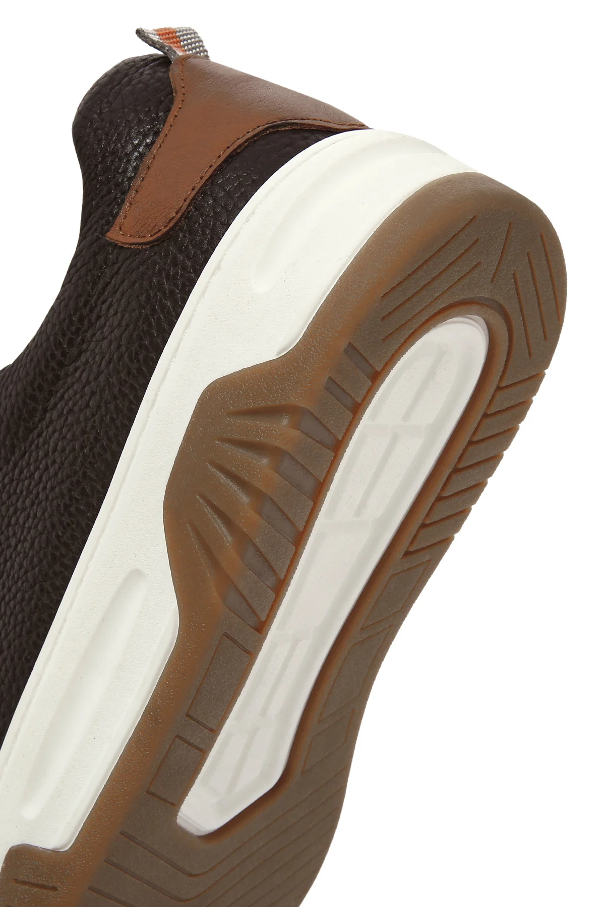Erkek Kahverengi Bağcıklı Kalın Tabanlı Deri Sneaker - Image 8