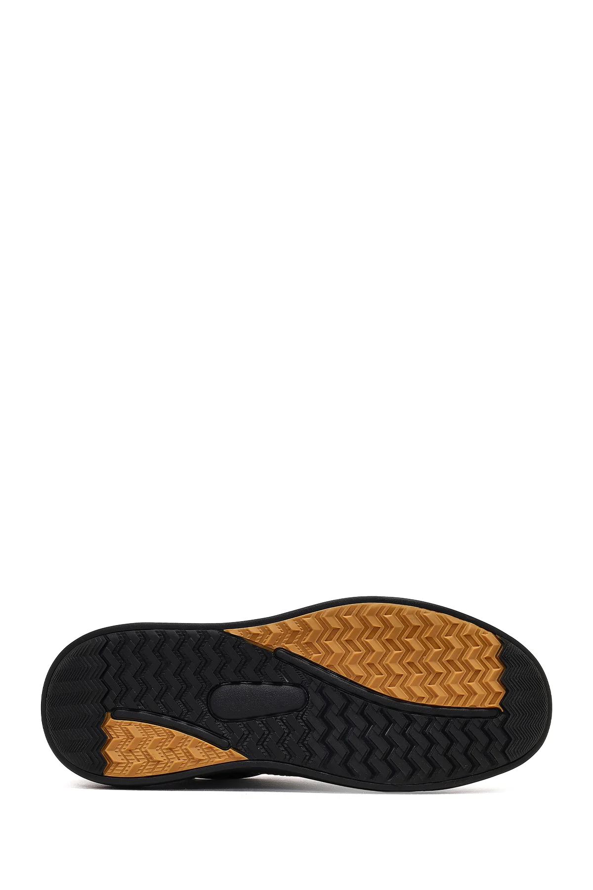 Erkek Kahverengi Bağcıklı Kalın Tabanlı Deri Sneaker - Image 4