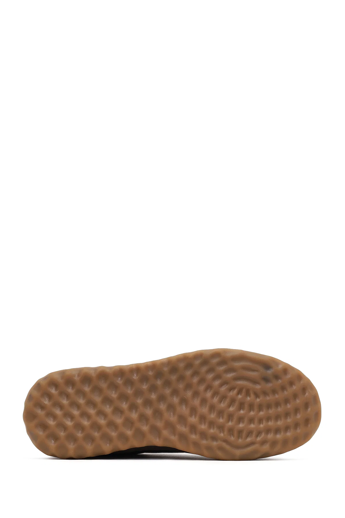 Erkek Kahverengi Bağcıklı Kalın Tabanlı Deri Sneaker - Image 4