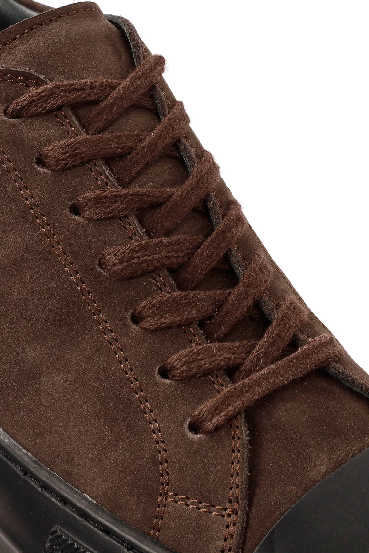Erkek Kahverengi Bağcıklı Nubuk Deri Sneaker - Image 11