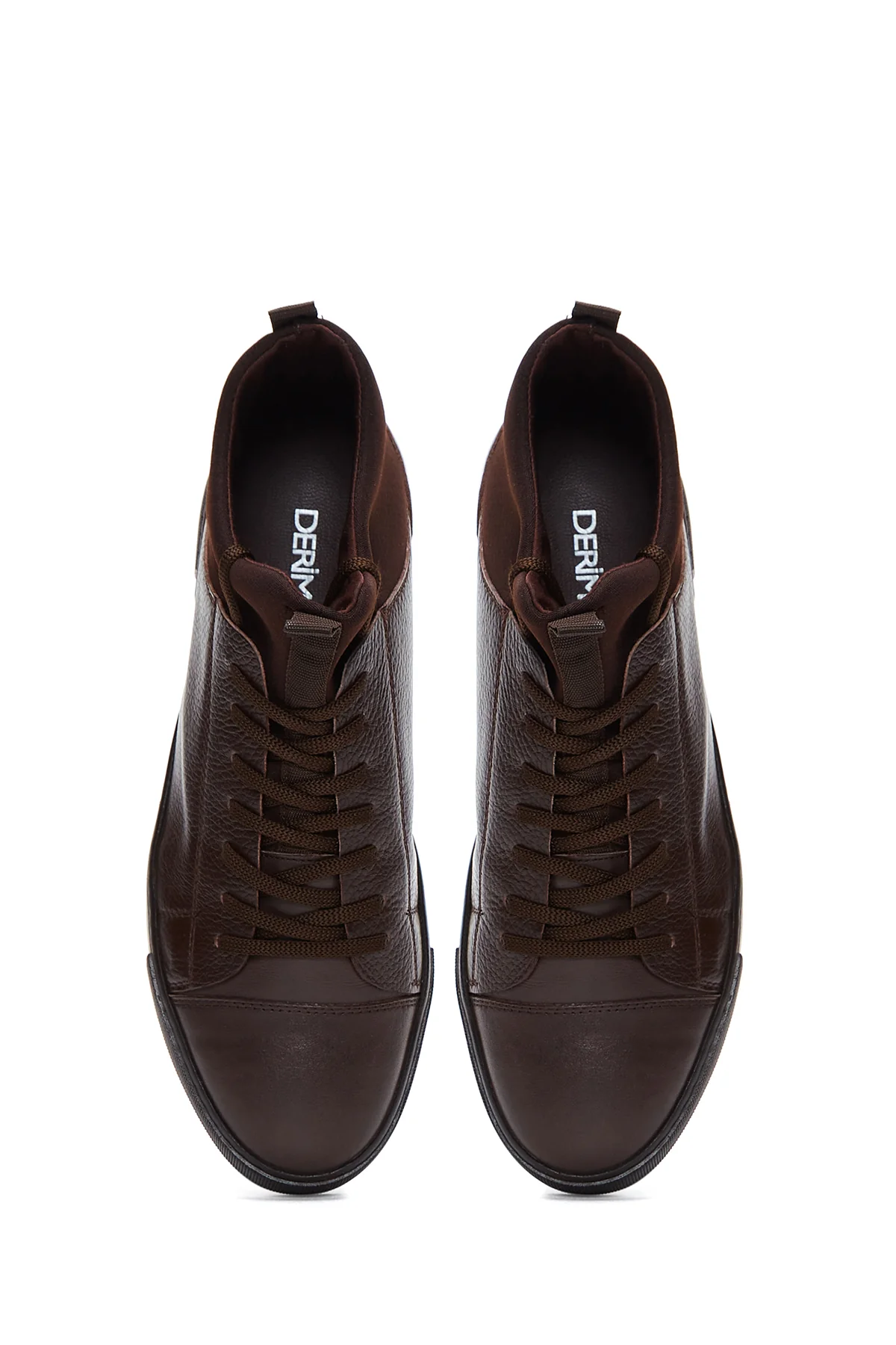 Erkek Kahverengi Deri Bilekli Sneaker - Image 6
