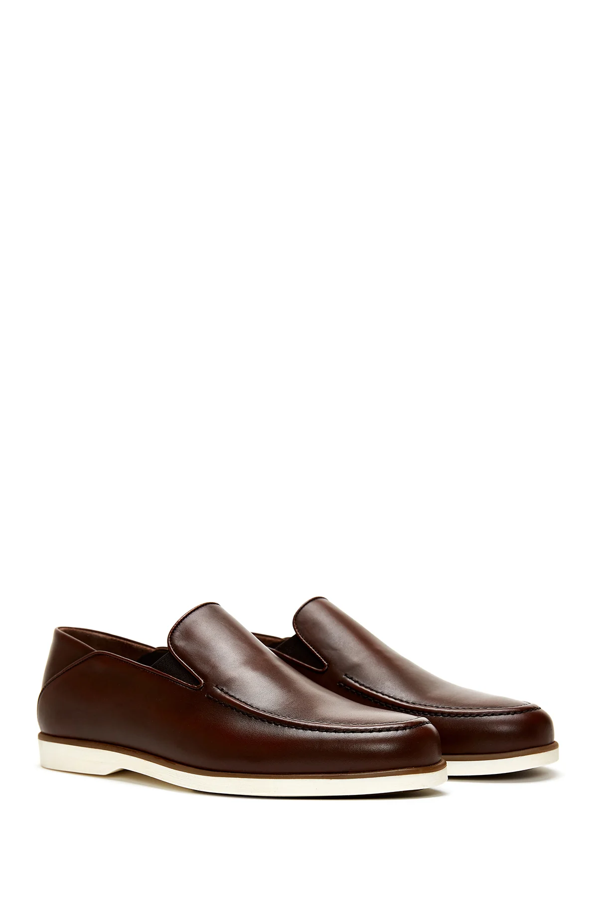Erkek Kahverengi Deri Casual Loafer - Image 3