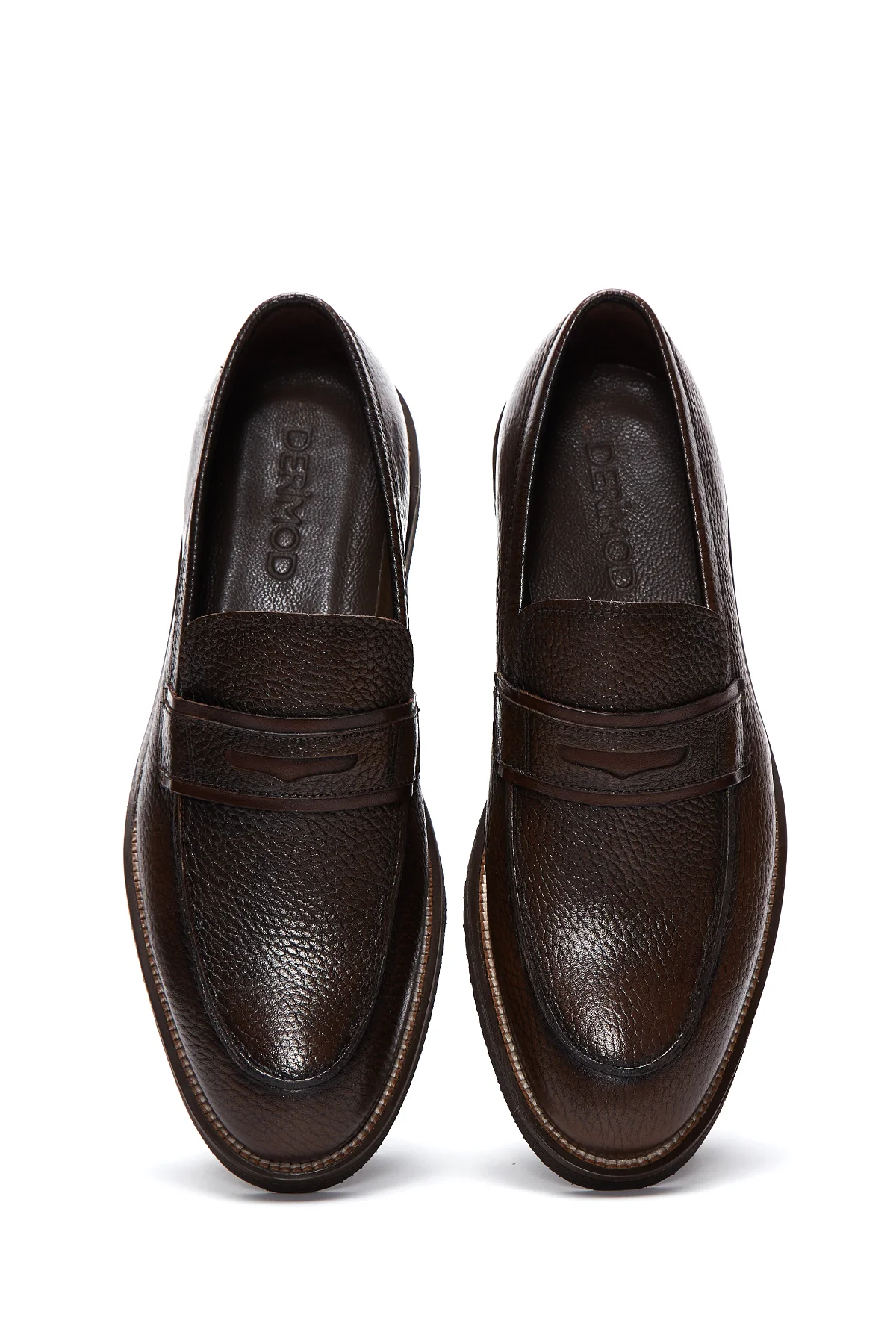 Erkek Kahverengi Deri Casual Loafer - Image 6