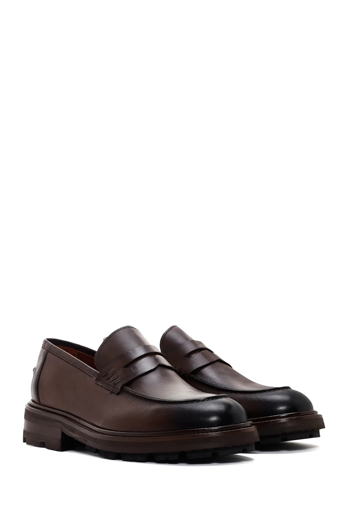Erkek Kahverengi Deri Casual Loafer - Image 3