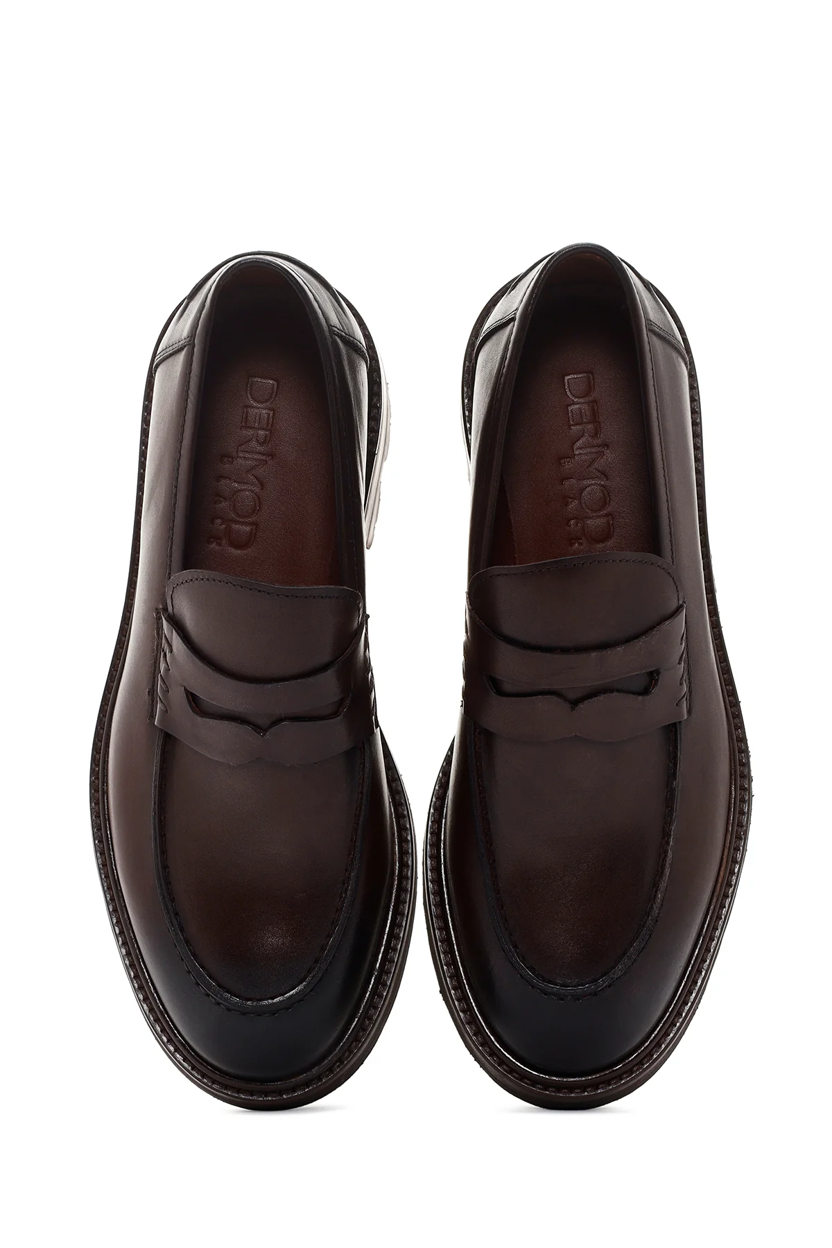 Erkek Kahverengi Deri Casual Loafer - Image 6