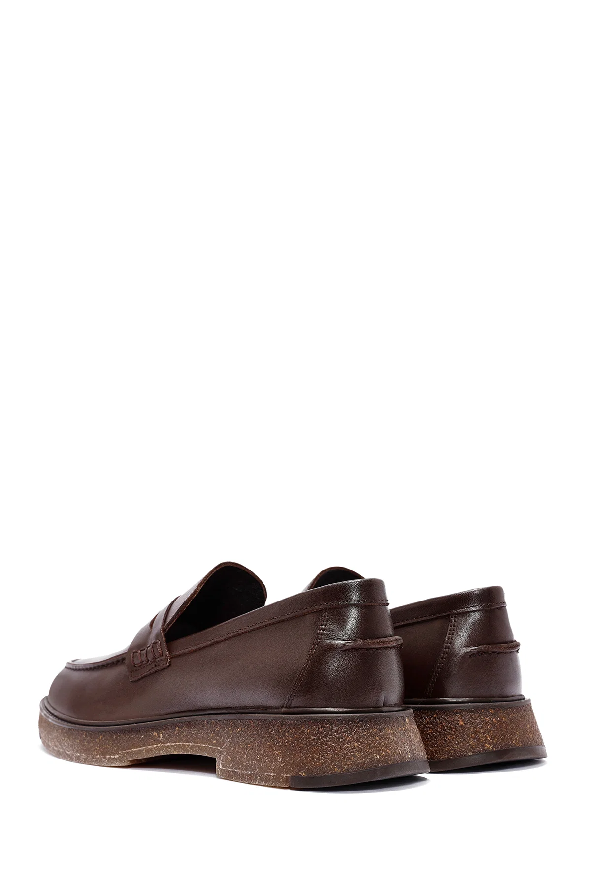 Erkek Kahverengi Deri Casual Loafer - Image 5