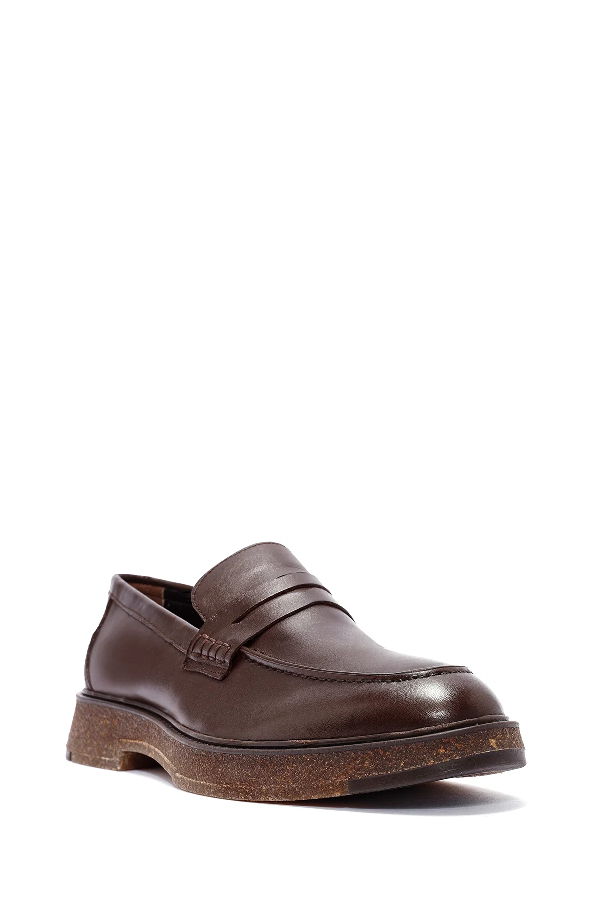Erkek Kahverengi Deri Casual Loafer - Image 6