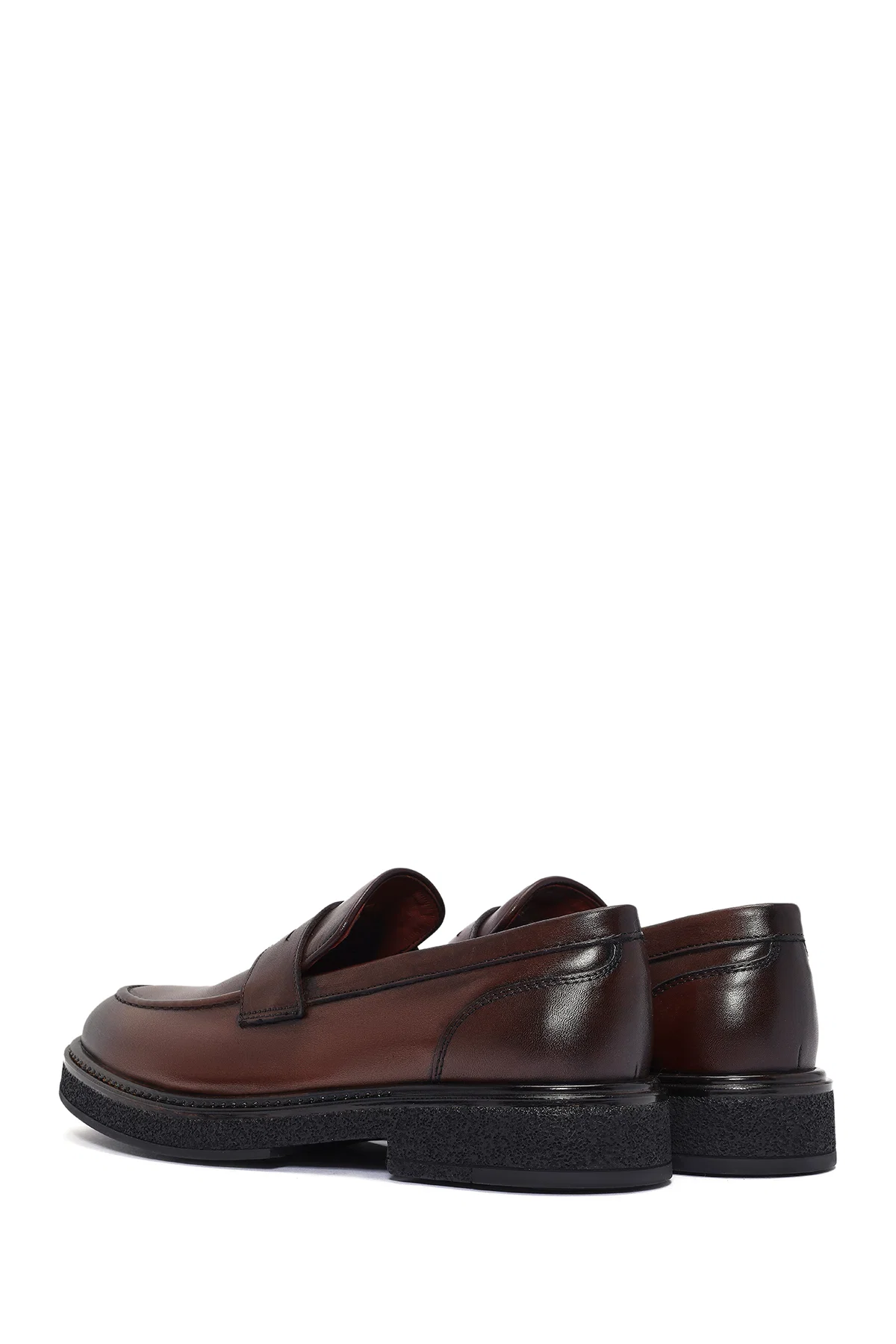 Erkek Kahverengi Deri Casual Loafer - Image 5