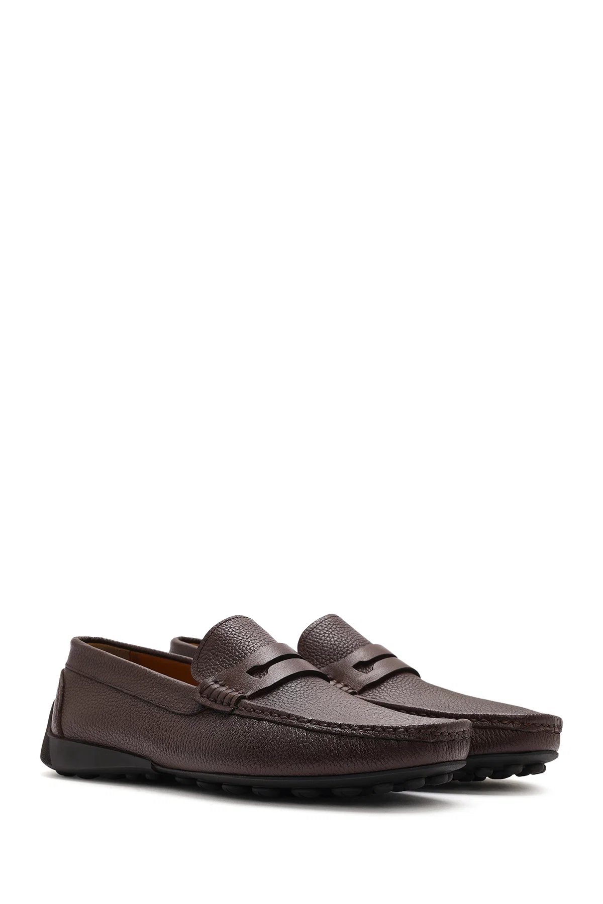 Erkek Kahverengi Deri Casual Loafer - Image 3