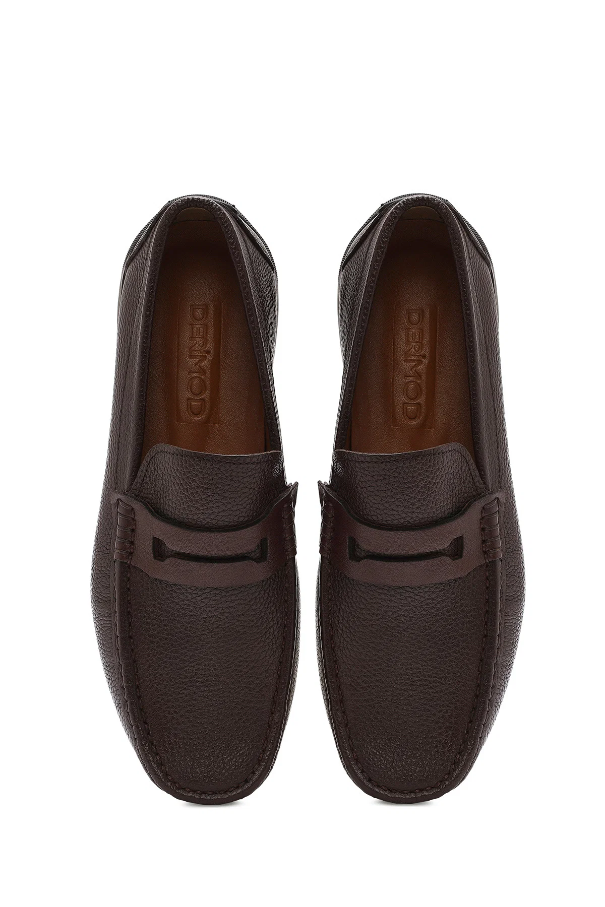 Erkek Kahverengi Deri Casual Loafer - Image 7